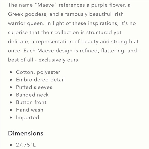 Maeve by Anthropology Coral Embroidered Voile Augusta Peasant Blouse Top Large - Picture 14 of 14